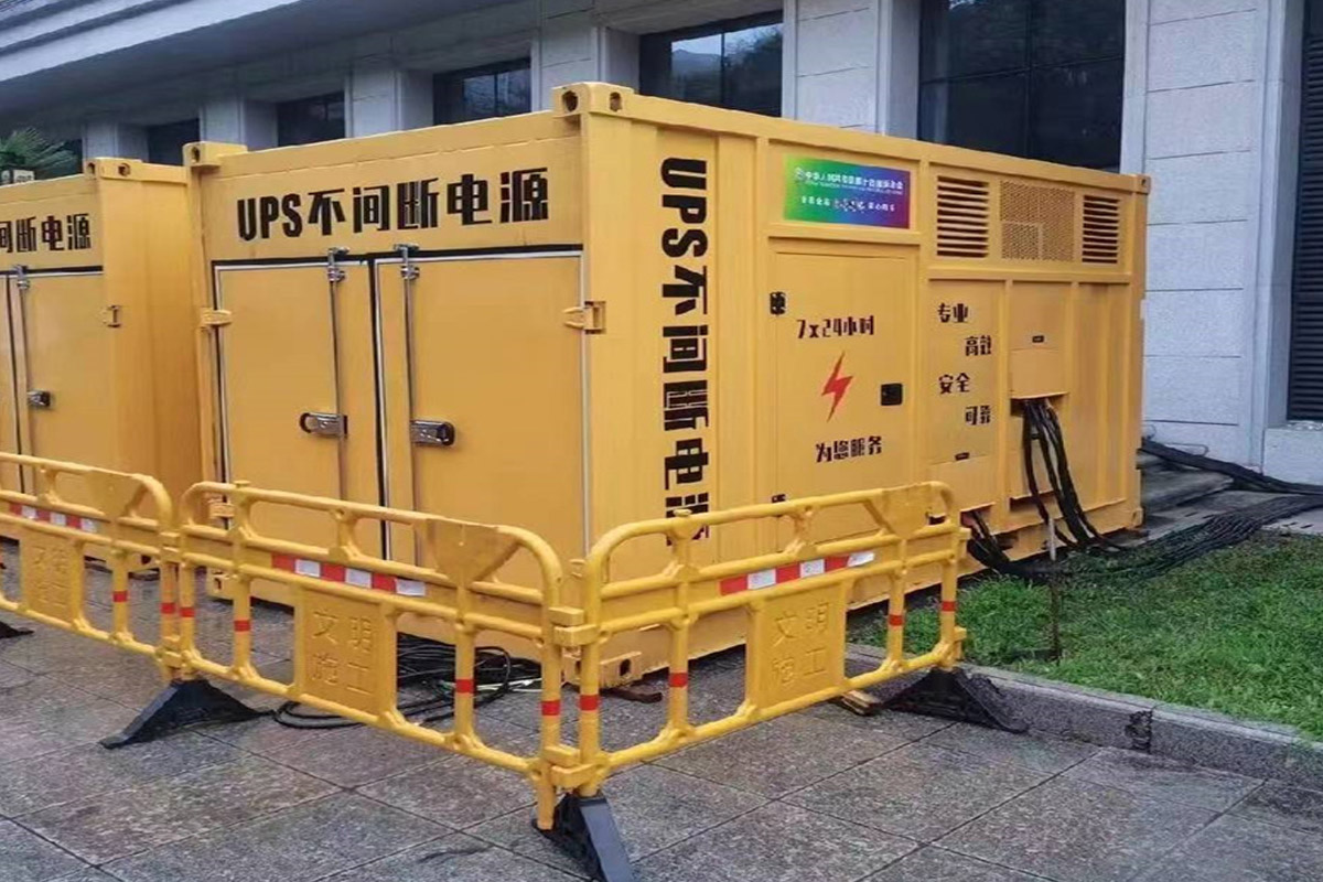 武宁发电机租赁施工现场