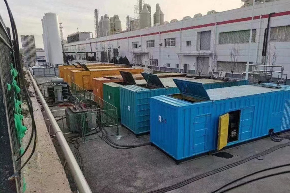 武宁发电机租赁施工现场